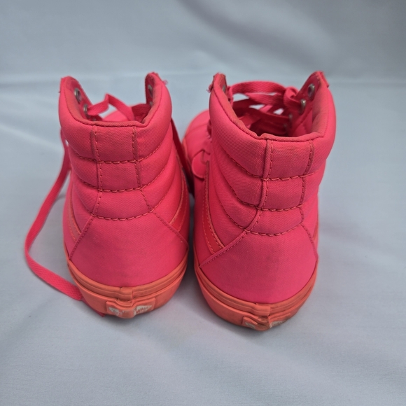Vans Hot Pink High Top Sneakers Womens 8.5/Mens 7 - Picture 6 of 11
